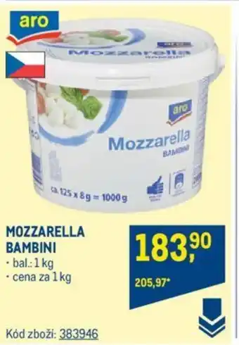 Makro MOZZARELLA BAMBINI nabídka