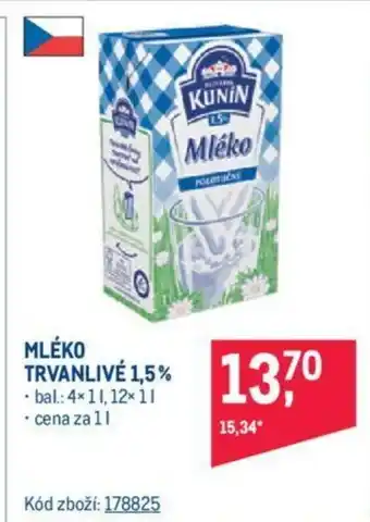 Makro MLÉKO TRVANLIVÉ 1,5% nabídka