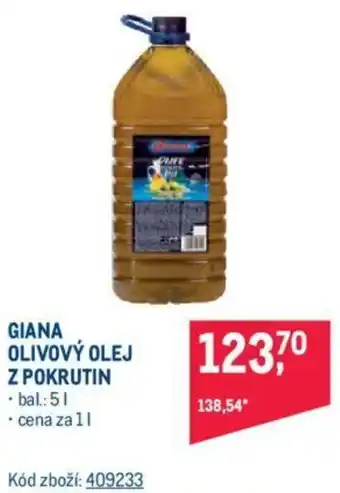 Makro GIANA OLIVOVÝ OLEJ Z POKRUTIN nabídka