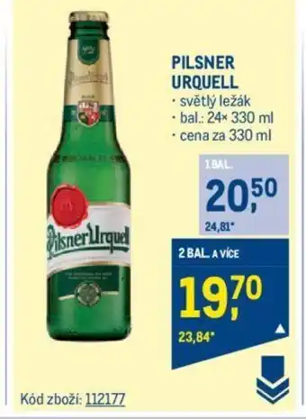 Makro PILSNER URQUELL nabídka