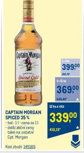 Makro CAPTAIN MORGAN SPICED 35% nabídka