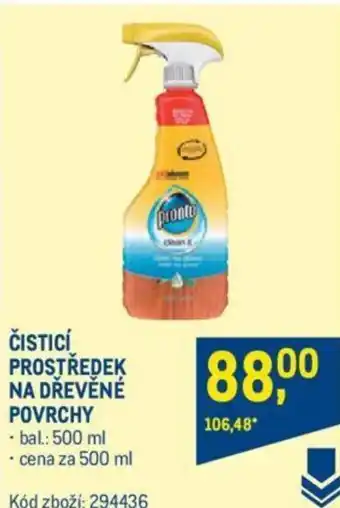 Makro ČISTICÍ PROSTŘEDEK NA DŘEVĚNÉ POVRCHY nabídka