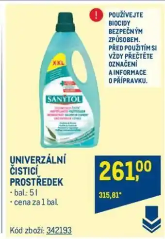 Makro UNIVERZÁLNÍ ČISTICÍ PROSTŘEDEK nabídka