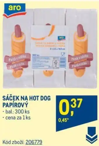 Makro SÁČEK NA HOT DOG PAPÍROVÝ nabídka