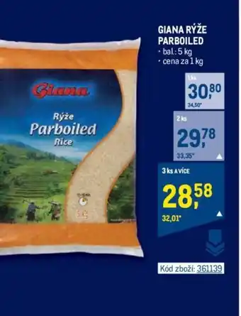 Makro GIANA RÝŽE PARBOILED nabídka