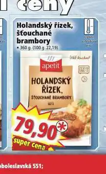 Norma Holandský řízek, šťouchané brambory nabídka