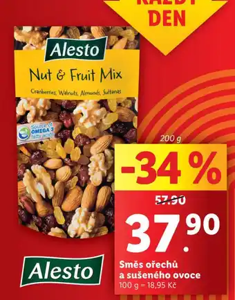 Lidl Směs ořechů a sušeného ovoce nabídka