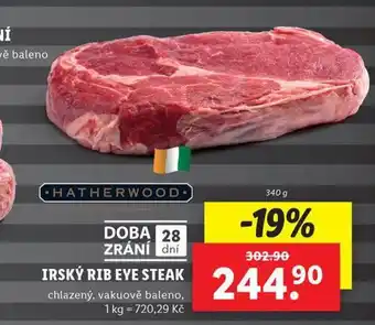 Lidl Irský rib eye steak nabídka