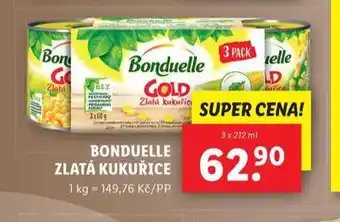 Lidl Bonduelle zlatá kukuřice nabídka