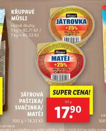Lidl Játrová paštika nabídka