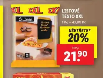 Lidl Listové těsto nabídka
