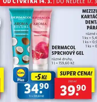 Lidl Dermacol sprchový gel nabídka