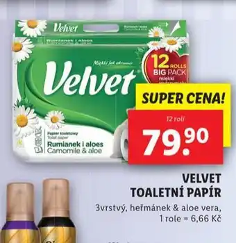 Lidl Velvet toaletní papír nabídka
