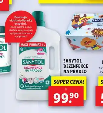 Lidl Sanytol dezinfekce na prádlo nabídka