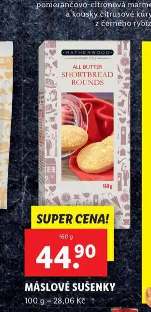 Lidl Máslové sušenky nabídka