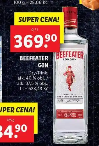 Lidl Beefeater gin nabídka