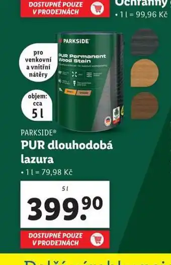 Lidl Pur dlouuhodobá lazura nabídka