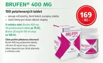 mojelekarna.cz BRUFEN® 400 MG 100 potahovaných tablet nabídka