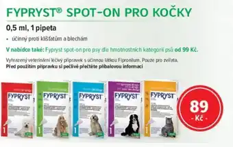 mojelekarna.cz FYPRYST® SPOT-ON PRO KOČKY 0,5 ml, 1 pipeta nabídka