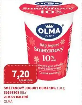 Kubík potraviny SMETANOVÝ JOGURT OLMA 10% 150 g nabídka