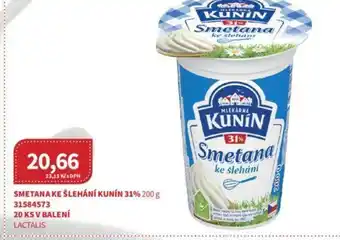 Kubík potraviny SMETANA KE ŠLEHÁNÍ KUNÍN 31% 200 g nabídka