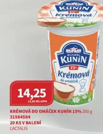 Kubík potraviny KRÉMOVÁ DO OMÁČEK KUNÍN 15% 200 g nabídka