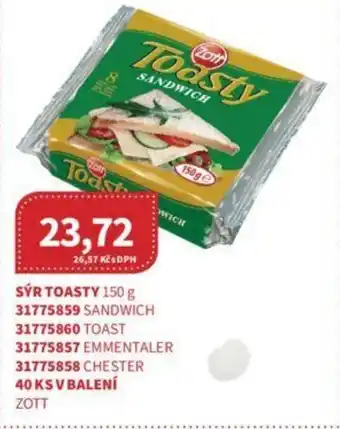 Kubík potraviny SÝR TOASTY 150 g nabídka