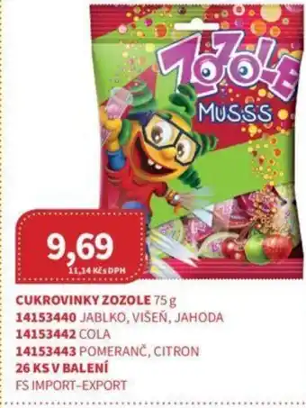 Kubík potraviny CUKROVINKY ZOZOLE 75 g nabídka
