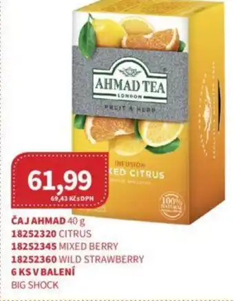 Kubík potraviny ČAJ AHMAD 40 g nabídka