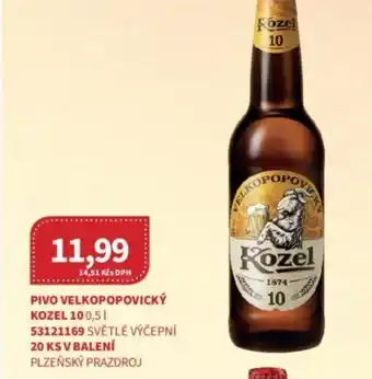 Kubík potraviny PIVO VELKOPOPOVICKÝ KOZEL 10 0,5L nabídka