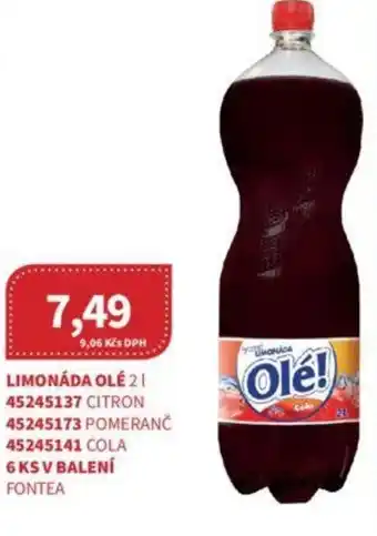 Kubík potraviny LIMONÁDA OLÉ 2L nabídka