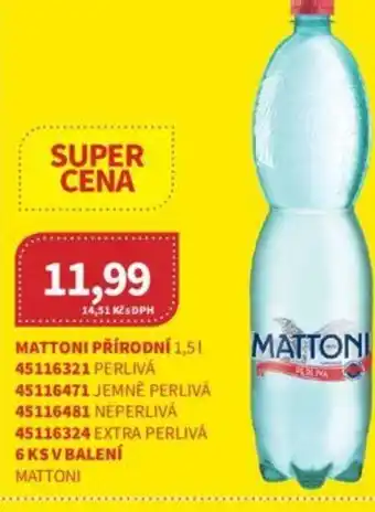 Kubík potraviny MATTONI PŘÍRODNÍ 1,5l nabídka
