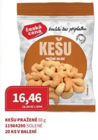 Kubík potraviny KEŠU PRAŽENÉ 60 g nabídka