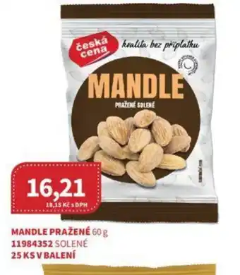 Kubík potraviny MANDLE PRAŽENÉ 60 g nabídka