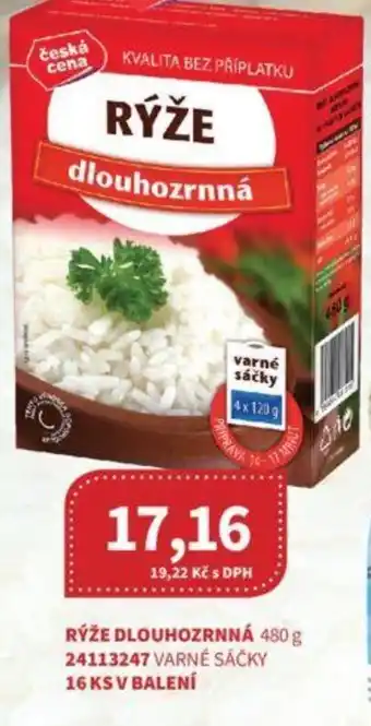 Kubík potraviny RÝŽE DLOUHOZRNNÁ 480 g nabídka