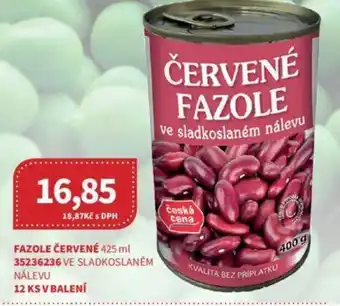 Kubík potraviny FAZOLE ČERVENÉ 425 ml nabídka