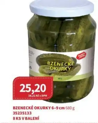 Kubík potraviny BZENECKÉ OKURKY 6-9 cm 680 g nabídka