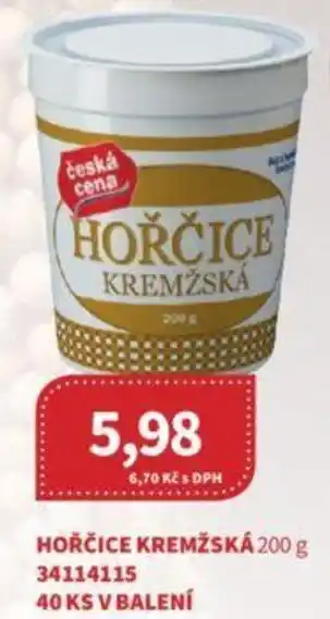 Kubík potraviny HOŘČICE KREMŽSKÁ 200 g nabídka