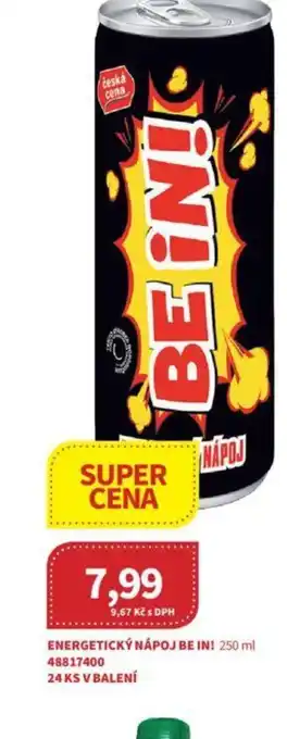 Kubík potraviny ENERGETICKÝ NÁPOJ BE IN! 250 ml nabídka