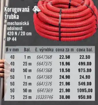 Hornbach Korugovaná trubka nabídka
