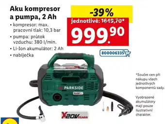 Lidl Aku kompresor a pumpa, 2 Ah nabídka