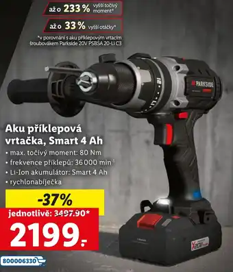 Lidl Aku priklepova vrtacka, Smart 4 Ah nabídka