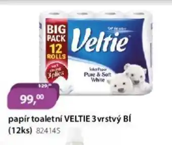 M.A.T. papír toaletní VELTIE 3 vrstvý Bí (12ks) 824145 nabídka