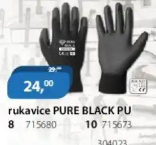 rukavice PURE BLACK PU