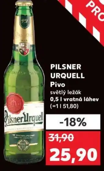 Kaufland PILSNER URQUELL Pivo 0.5L nabídka
