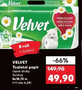 Kaufland VELVET Toaletní papír nabídka