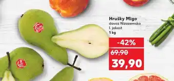 Kaufland Hrušky Migo nabídka