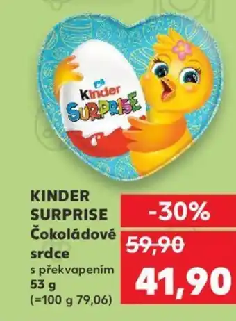 Kaufland KINDER SURPRISE Čokoládové srdce nabídka
