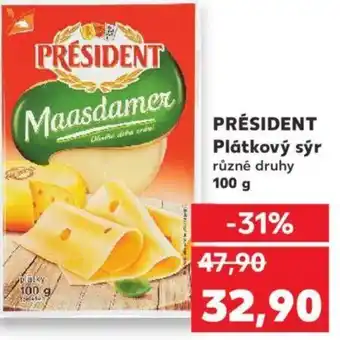 Kaufland PRÉSIDENT Plátkový sýr nabídka