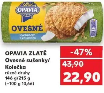 Kaufland OPAVIA ZLATÉ Ovesné sušenky/ Kolečka nabídka